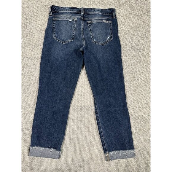 Joes Jeans Womens‎ 28 Blue Boyfriend Slim Crop Stretch Distressed - Picture 2 of 13